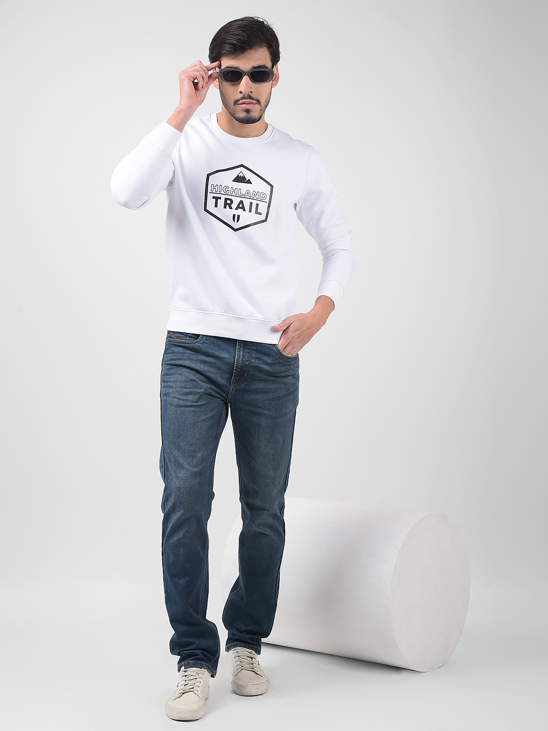 Numero Uno Men Typography White Sweat Shirt